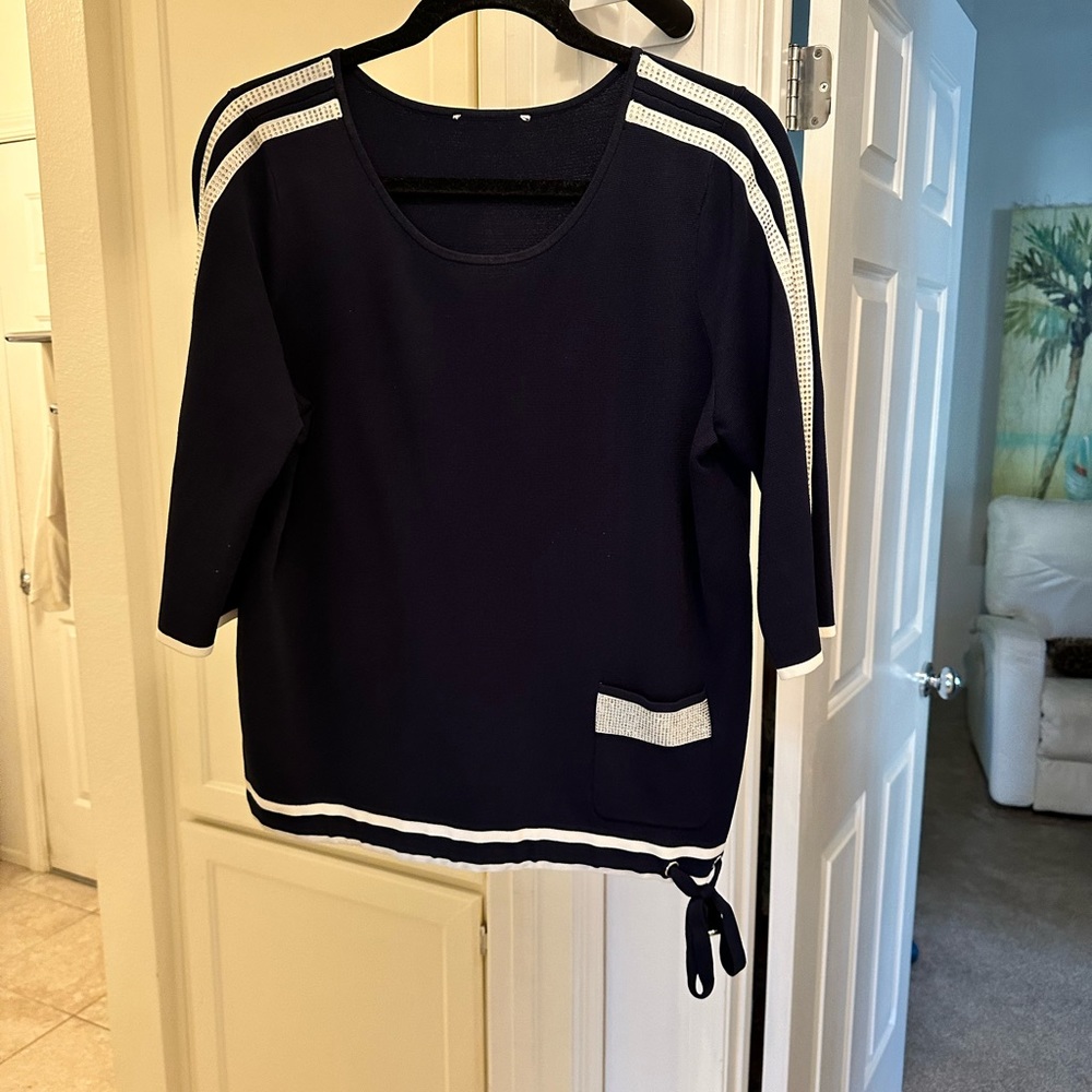 Joseph Ribkoff 2 piece navy knit